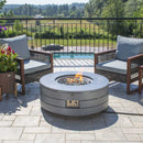 Paramount Genesis Concrete Look Aluminum Convertible Fire Table, Round