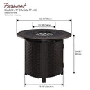 Paramount Isaac Convertible Aluminum Firepit Table, Round