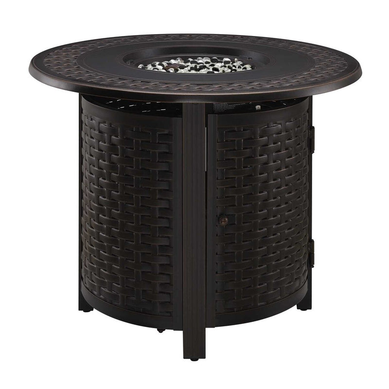 Paramount Isaac Convertible Aluminum Firepit Table, Round