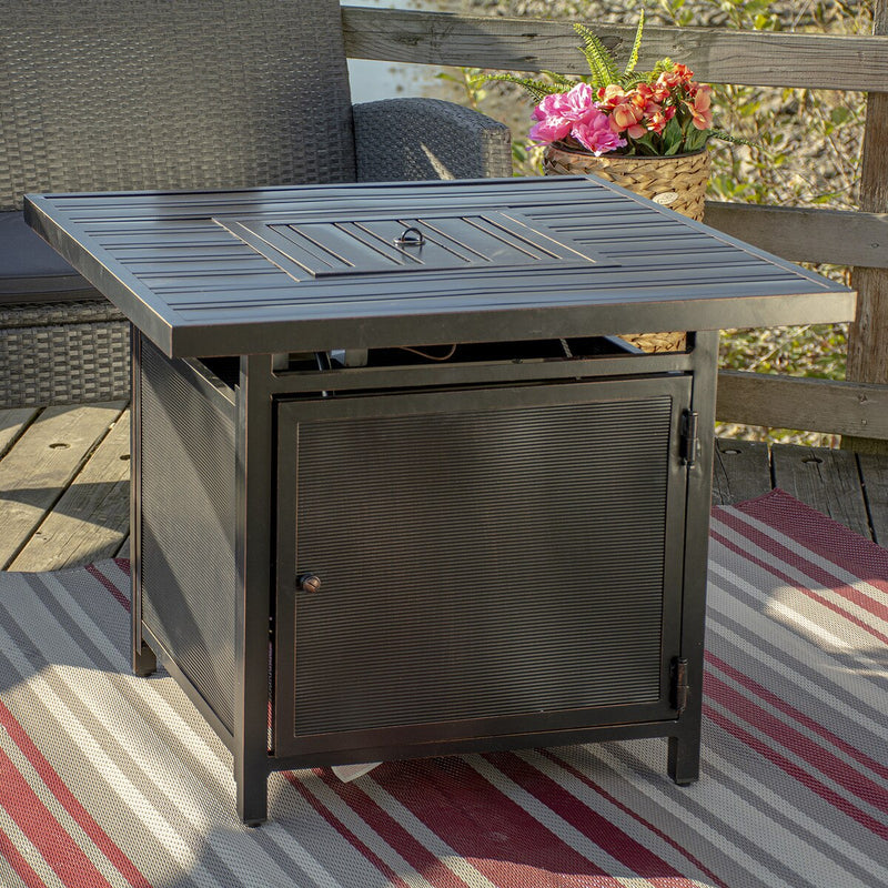 Paramount Noah Convertible Aluminum Fire Table, Square