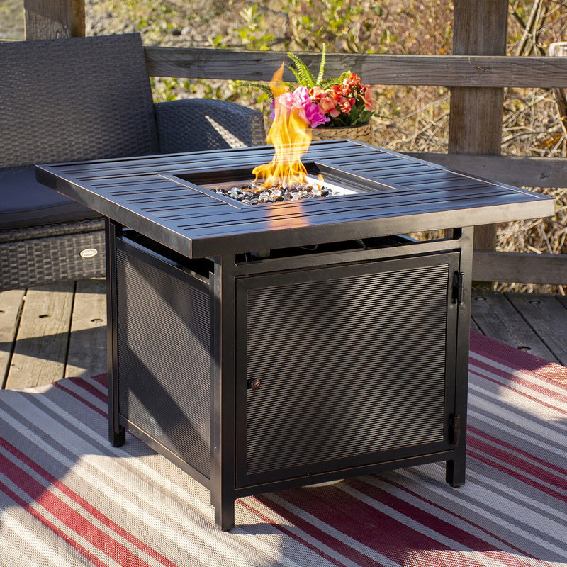 Paramount Noah Convertible Aluminum Fire Table, Square