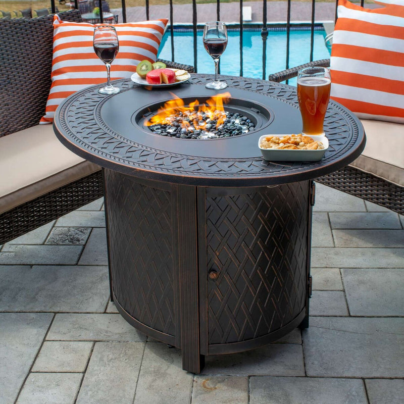 Paramount Oval Die Casting Aluminum Gas Firepit Table