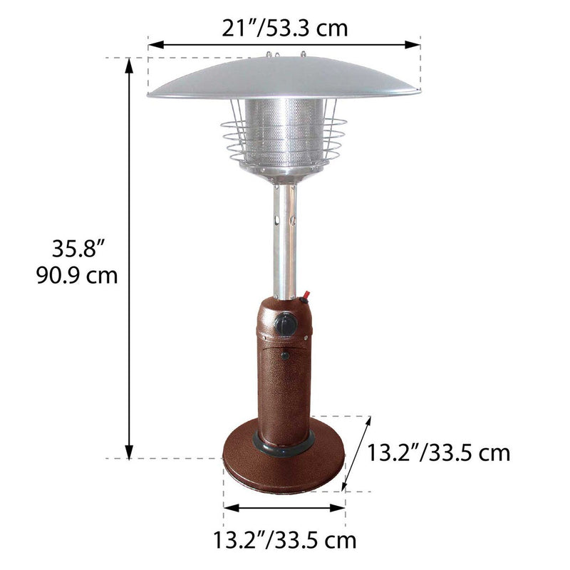 Paramount Table Top Propane Patio Heater, Mocha