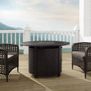 Paramount Thatch Convertible Aluminum Firepit, Oval