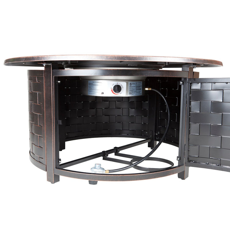 Paramount Zach Convertible Aluminum Fire Table, Round