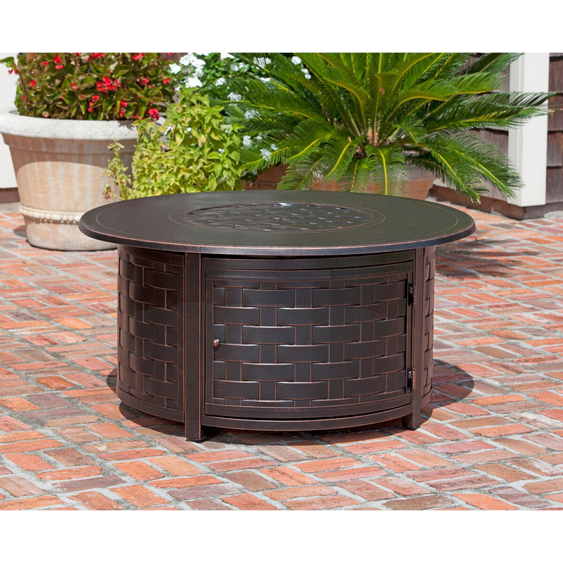 Paramount Zach Convertible Aluminum Fire Table, Round