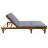 Patioflare Acacia Wood Foldable Lounger with Cushion