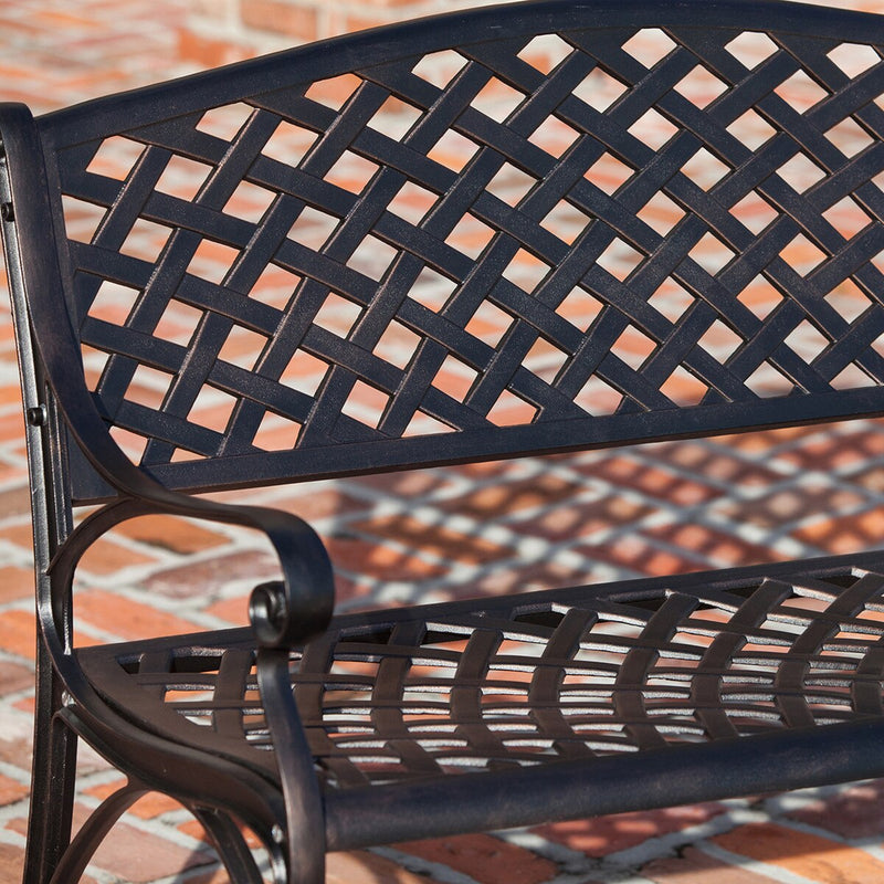 Patioflare Cast Aluminum Bench.