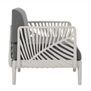 Patioflare GRS Recycled Plastic Leaf Modular Patio Armchair, Grey