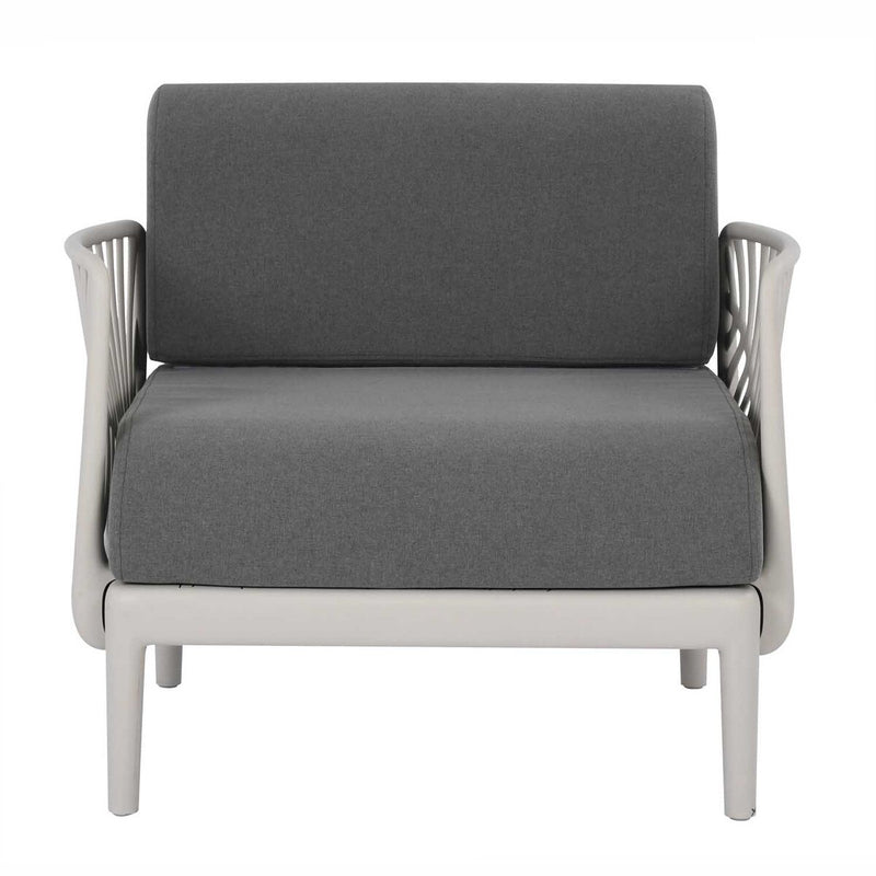 Patioflare GRS Recycled Plastic Leaf Modular Patio Armchair, Grey