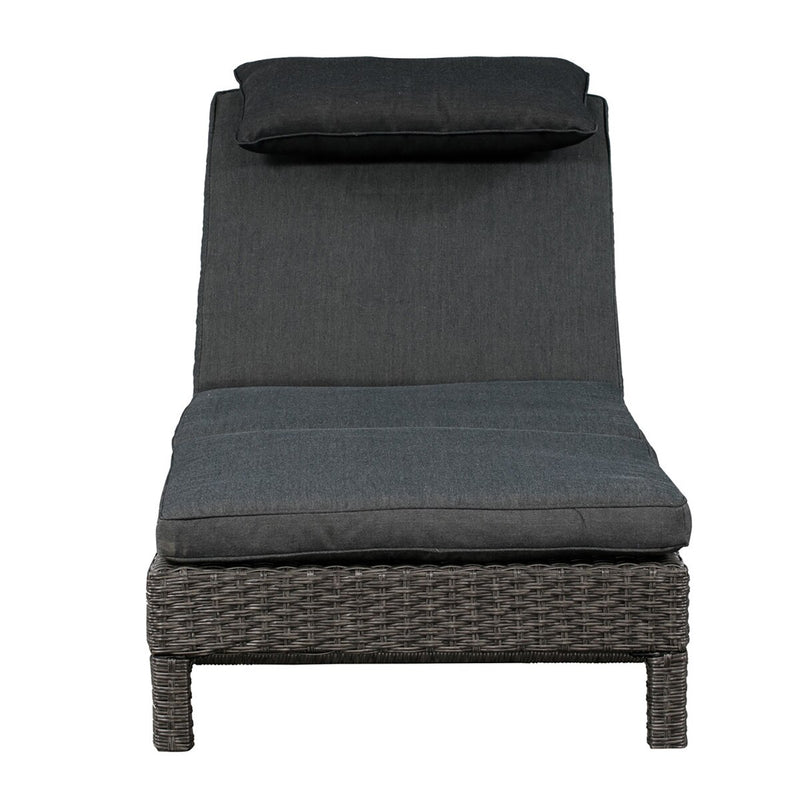 Patioflare Laura Lounger, Grey Wicker and Dark Grey Cushions