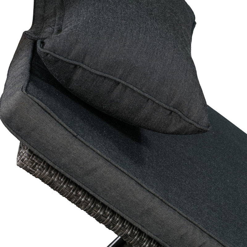 Patioflare Laura Lounger, Grey Wicker and Dark Grey Cushions