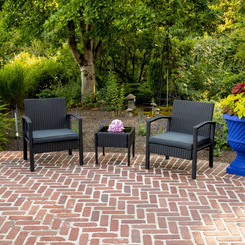 Patioflare Melody Wicker Chat Set