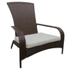 Patioflare Muskoka Chair, Caramel Brown Wicker and Beige Cushions