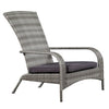 Patioflare Muskoka Chair, Light Grey Wicker and Dark Grey Cushions