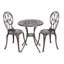 Patioflare Rosalie 3PC Cast Aluminum Bistro Set