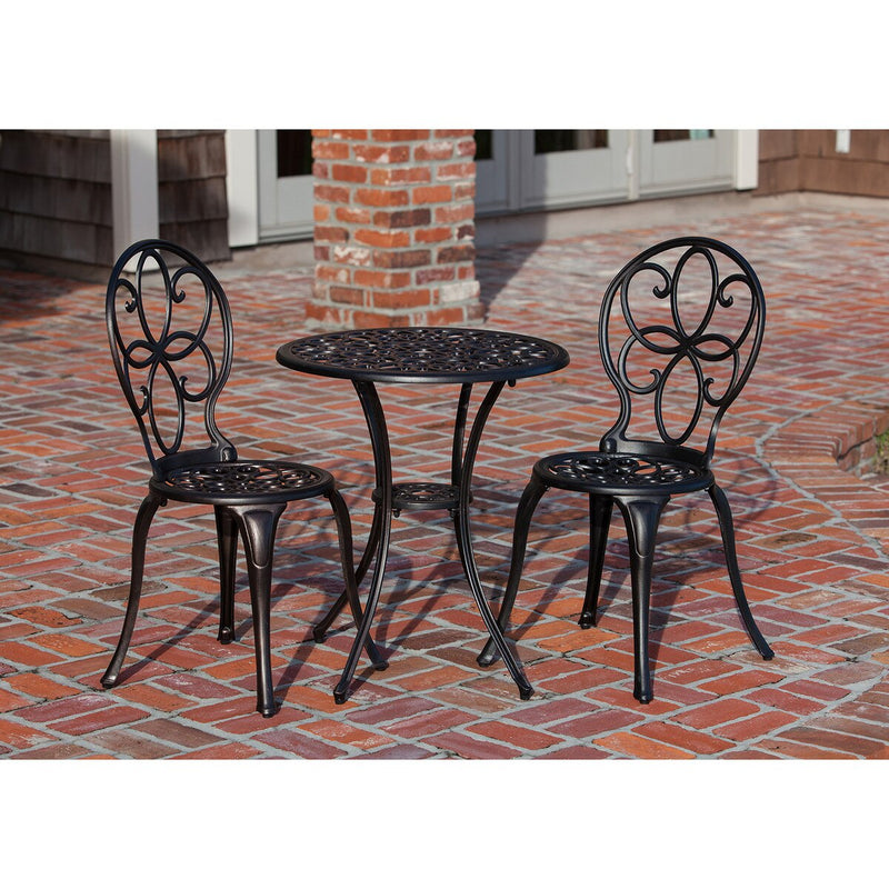 Patioflare Rosalie 3PC Cast Aluminum Bistro Set