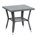 Patioflare Whylie 3-Piece Wicker Chat Set, Blue