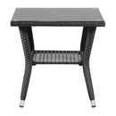 Patioflare Whylie 3-Piece Wicker Chat Set, Blue