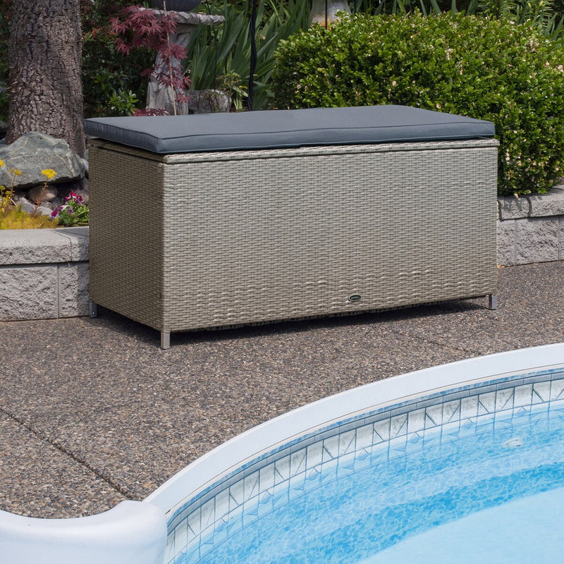 Patioflare Wicker Deck Box, 154 gal capacity