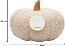 Pearhead Sherpa Pumpkin, Plush Stuffed Halloween Home Decorations - Cream
