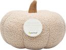 Pearhead Sherpa Pumpkin, Plush Stuffed Halloween Home Decorations - Cream