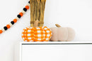 Pearhead Sherpa Pumpkin, Plush Stuffed Halloween Home Decorations - Cream