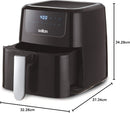 Salton Digital Air Fryer XL, 5 L/5.3 Qt, 8 Pre-Programmed Functions