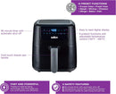 Salton Digital Air Fryer XL, 5 L/5.3 Qt, 8 Pre-Programmed Functions