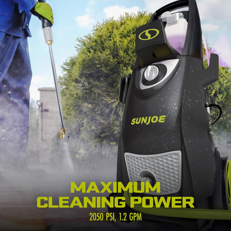 Sun Joe SPX3000 14.5-Amp 2030 PSI Max 1.76 GPM Max Electric High-Pressure Washer w/ 5 Quick-Connect Tips, Detergent Tanks, Cleans Cars, Fences, Patios, Decks, Sidewalks, 15.6 x 13.5 x 33.9