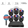 Swann 8-channel 1080p DVR Surveillance System with 1TB Hard Drive, 6 Night and 2Day Cameras