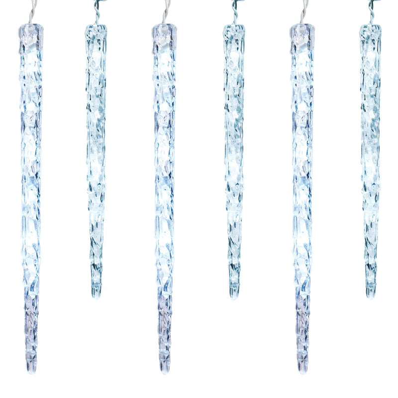 Sylvania 20 Twinkling Light Molded Pure White Icicles Set