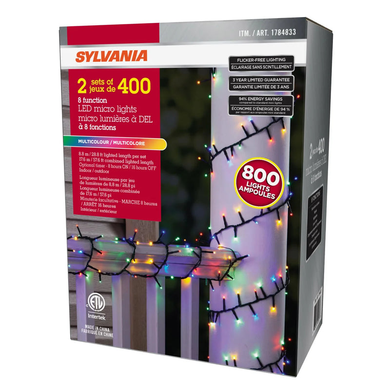 Sylvania 2 x 400 light Micro Led Christmas Lights