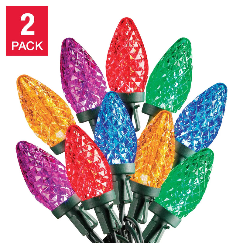 Sylvania 2 x 50 C9 Multi LED Christmas Lights