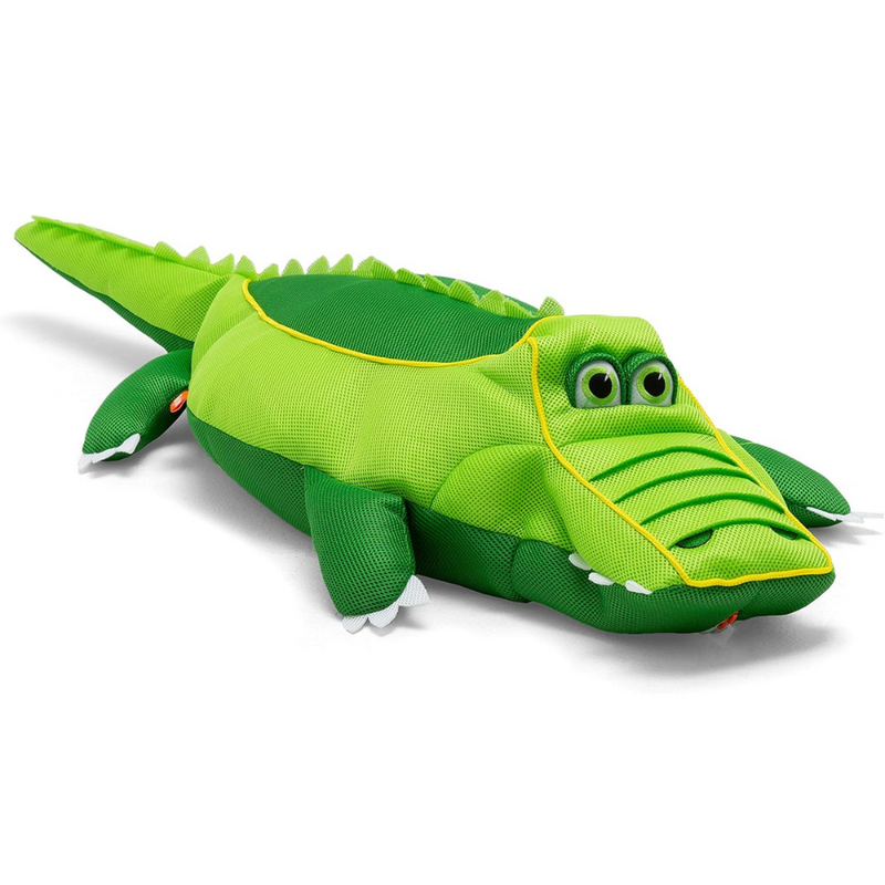 Big Joe Pool Petz Large Alligator No Inflation Needed Animal Floating Pool Toy, Alligator Shape Mesh, Quick Draining Fabric, 4.5 feet