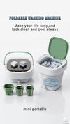 Foldable Portable Washing Machine – Mini Compact Laundry Washer for Travel, Apartments & Dorms, Lightweight Collapsible Bucket Washer