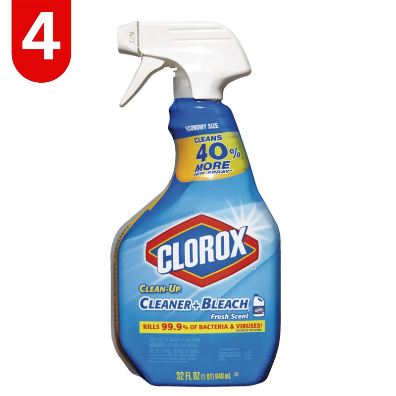 Clorox Clean Up Cleaner & Bleach Spray, Fresh Scent, 946-mL (4 Pack)