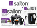 Salton Rice Cooker & Electric Kettle Kitchen Duo Set (6-Cup Cooker + 1L Kettle)
