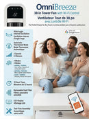 Premium Smart Tower Fan with Internal Oscillation – 96 cm (38 in.)