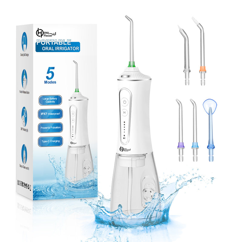 HENU Cordless Water Flosser for Teeth – Portable & Rechargeable Dental Oral Irrigator