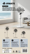 AIRMATE 3D Oscillating Air Circulation Fan, 32-Speed Smart Pedestal Fan with Remote, Quiet DC Motor Energy Saving Floor Fan, Adjustable Multi-Height Stand Fan for Bedroom Home Office