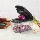 MIU Vegetable Chopper with 2 Interchangeable Dicer Blades – Manual Food Dicer & Slicer for Fruits, Veggies & Onions ( only White Color)