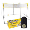 CROSSNET Four Square Volleyball Net & Game Set w/Carrying Backpack & Ball