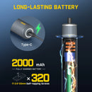 Fanttik 3.7V Cordless Electric Screwdriver, 16 S2 Metal Bits, 3 Torque Settings, 2000mAh, LED Light, 1/4'' Hex, Ideal for Furniture & Computers