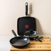 Essential Non-Stick Grill & Frypan Combo – 4-Piece Set (Black)