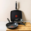 Essential Non-Stick Grill & Frypan Combo – 4-Piece Set (Black)