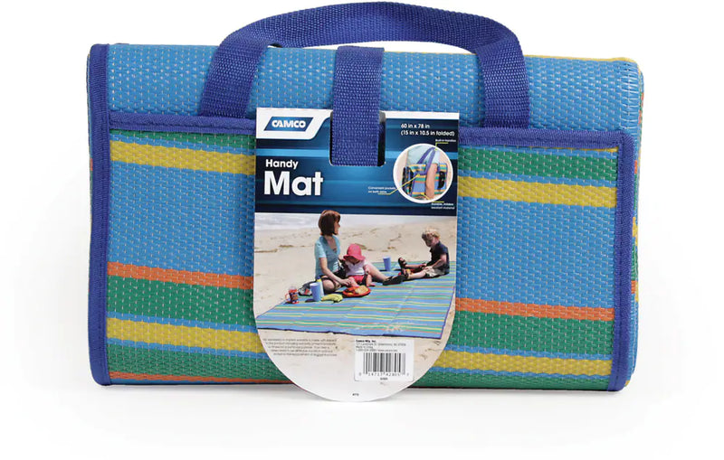 CAMCO 42815 Handy Matt with Straps, 60 x 78-in, Blue/Green
