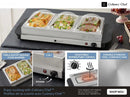 Stainless Steel Triple Buffet Server and Food Warmer