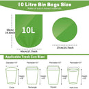 Compost Bags 2.6 Gallon 150 Count,10L Kitchen Compostable bags,Organic Garbage Bags, Small Green Bin Bag, Compost Liner Bags for Compost Bin, Biodegradable Trash Bag for Food Scrap