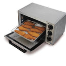 4-Slice Toaster Oven, Stainless Steel Countertop Oven with Toast, Bake & Broil Functions, 30-Minute Timer, Auto Shut-Off, Crumb Tray
